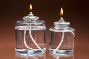 disposable candles lit
